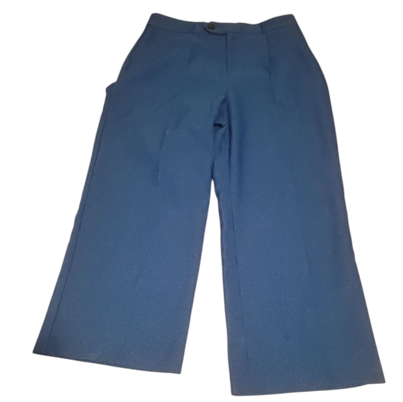 asos wide leg pleat front blue trouser pants 12 nwot - Picture 2 of 8